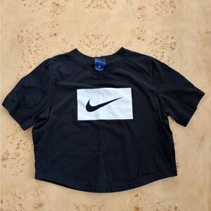 Nike Kids Black and White Logo Tee
